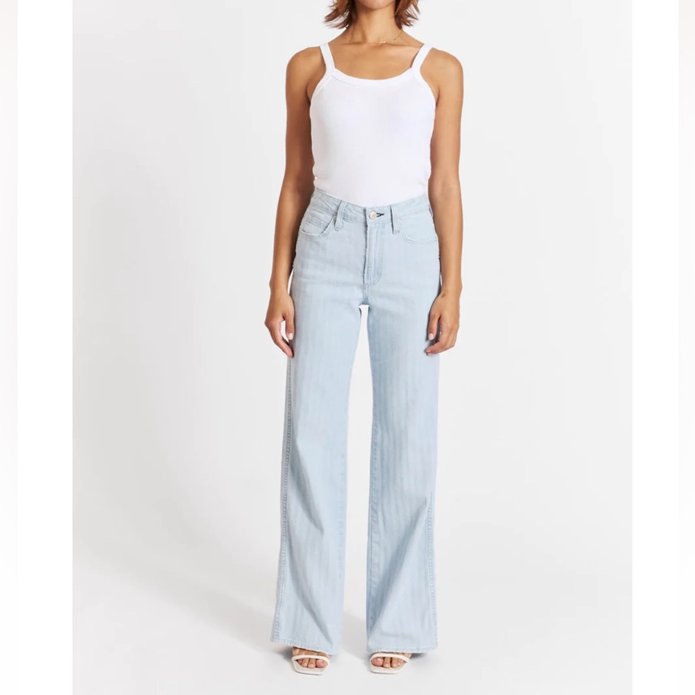 AMO Light Blue Flare & Wide Leg Jeans